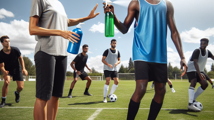 Eau germicide et prévention des infections dans les sports d'équipe