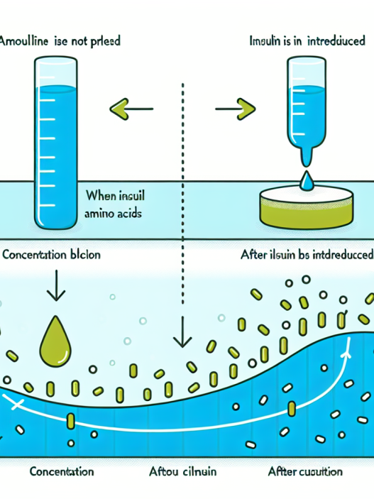 Effet de l'insuline sur la concentration d'acides aminés dans le sang