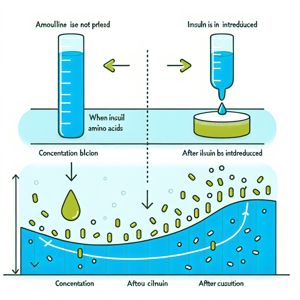 Effet de l'insuline sur la concentration d'acides aminés dans le sang